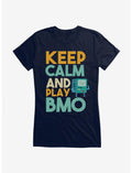 Adventure Time Keep Calm And Play BMO Girls T-Shirt
