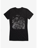 Grim Adventures Of Billy And Mandy Sketch Art Girls T-Shirt