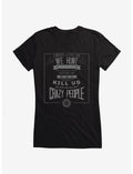 Supernatural We Hunt Monsters Girl's T-Shirt