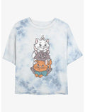 Disney The Aristocats Group Stacked Girls Tie-Dye Crop T-Shirt