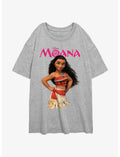 Disney Moana Cute Pose Girls Oversized T-Shirt
