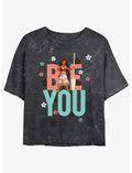 Disney Moana Be You Girls Mineral Wash Crop T-Shirt