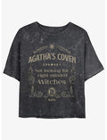 Marvel Agatha Coven Witches Sign Mineral Wash Girls Crop T-Shirt