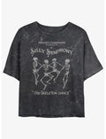 Disney Silly Symphony Skeleton Dance Girls Mineral Wash Crop T-Shirt
