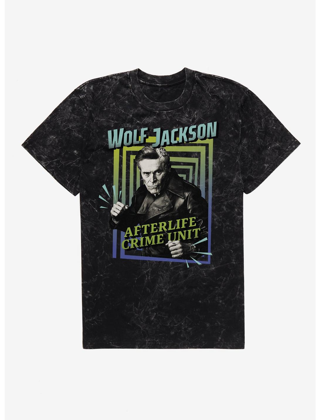 Beetlejuice Beetlejuice Wolf Jackson Afterlife Crime Unit Mineral Wash T-Shirt