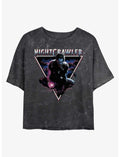 Marvel X-Men Nightcrawler Triangle Girls Mineral Wash Crop T-Shirt