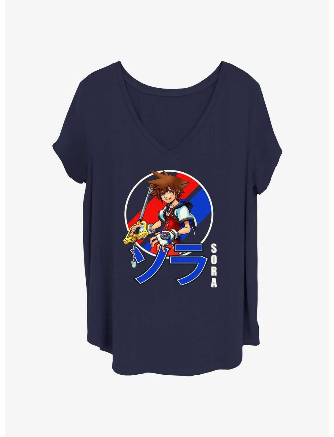 Disney Kingdom Hearts Sora Classic Anime Girls T-Shirt Plus Size