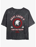 Disney Percy Jackson And The Olympians Ares Cabin Camp Half Blood Girls Mineral Wash Crop T-Shirt