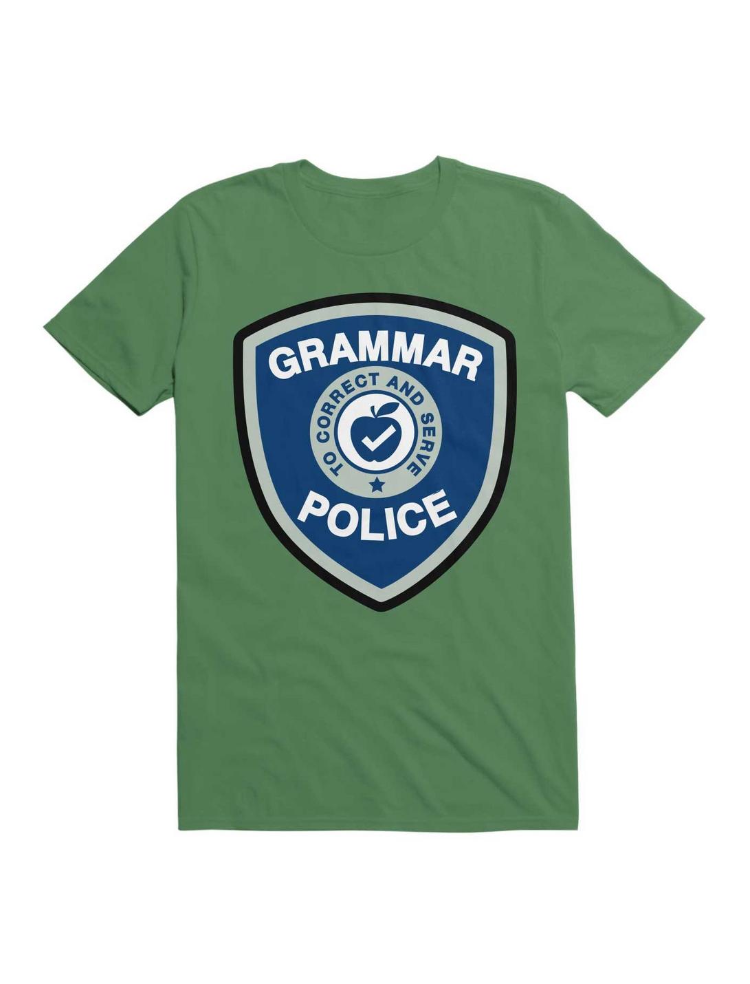Grammar Police Badge Funny Saying T-Shirt
