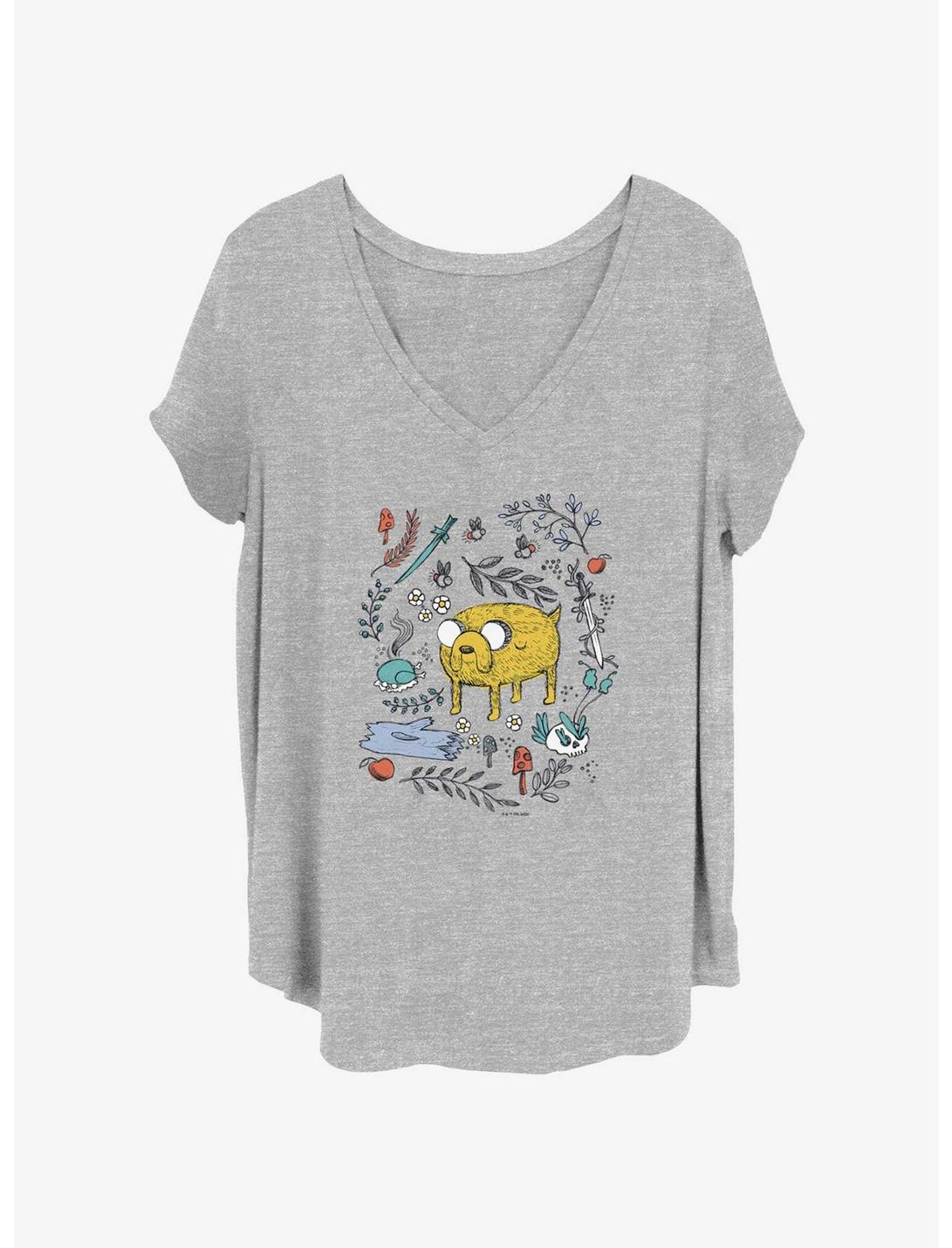 Adventure Time Jake Sketch Girls T-Shirt Plus Size