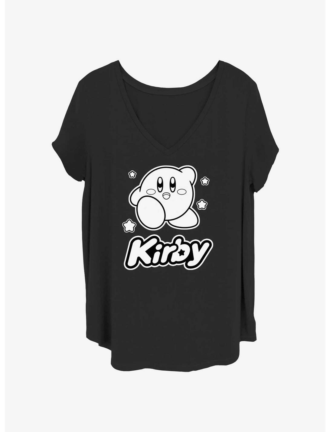 Kirby Kirby Monochrome Girls T-Shirt Plus Size