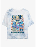 The Smurfs Spop Music Smurfs Tie Dye Crop Girls T-Shirt