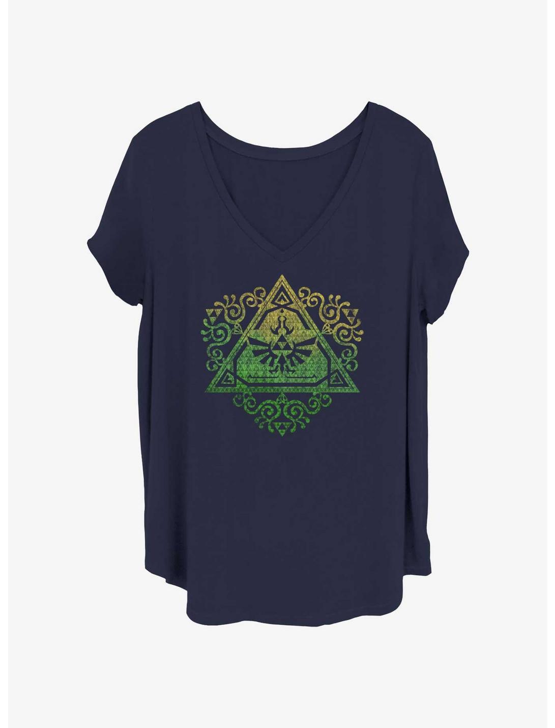Nintendo Zelda Tri Logo Girls T-Shirt Plus Size