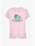 Pokemon Bulbasaur Standing In Flower Garden Girls T-Shirt