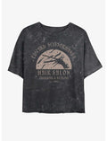 Edward Scissorhands Hair Salon Girls Mineral Wash Crop T-Shirt