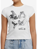 Disney Pixar Wall-E Sketches Girls Skimmer T-Shirt