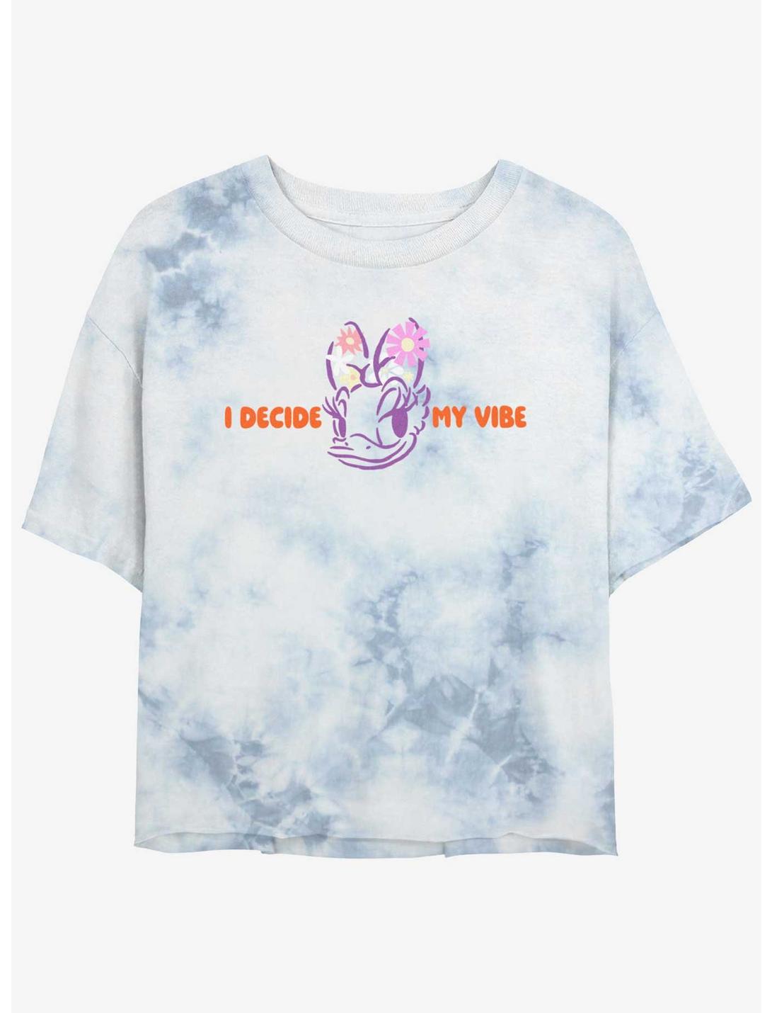 Disney Daisy Duck I Decide My Vibe Girls Tie-Dye Crop T-Shirt