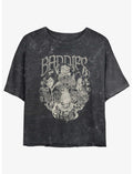 Disney Villains Baddest Baddies Girls Mineral Wash Crop T-Shirt