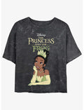 Disney The Princess and the Frog Tiana Logo Girls Mineral Wash Crop T-Shirt