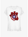 Marvel Captain America: Brave New World Red Hand And Shield Girls T-Shirt