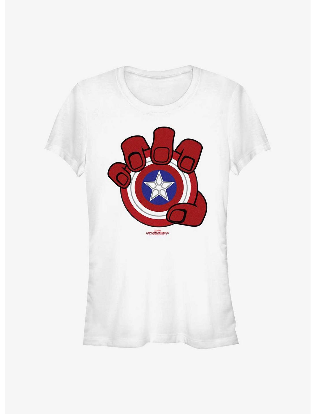 Marvel Captain America: Brave New World Red Hand And Shield Girls T-Shirt