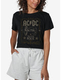 AC/DC Rock Label Girls Crop Top T-Shirt