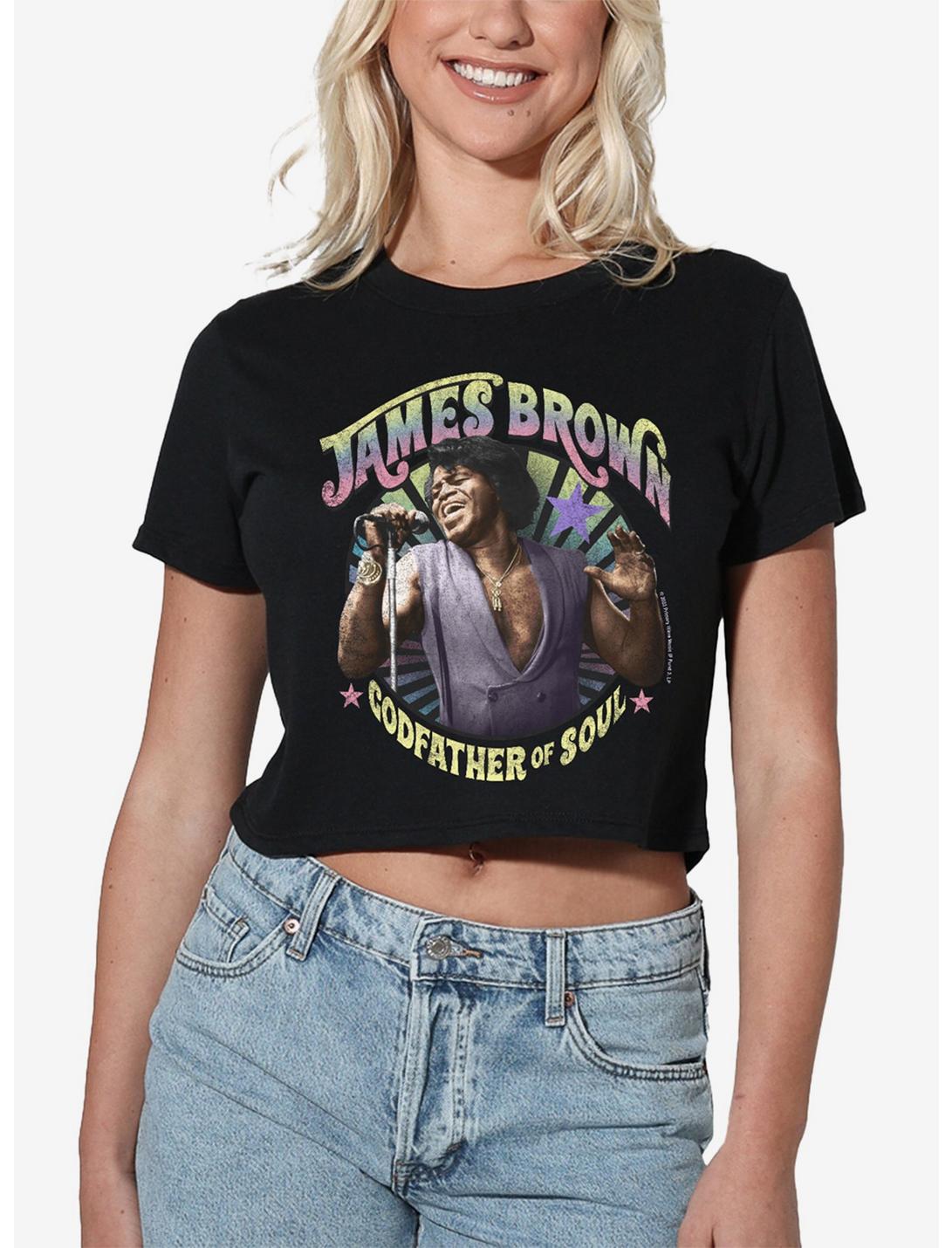 James Brown Godfather of Soul Girls Crop Top T-Shirt