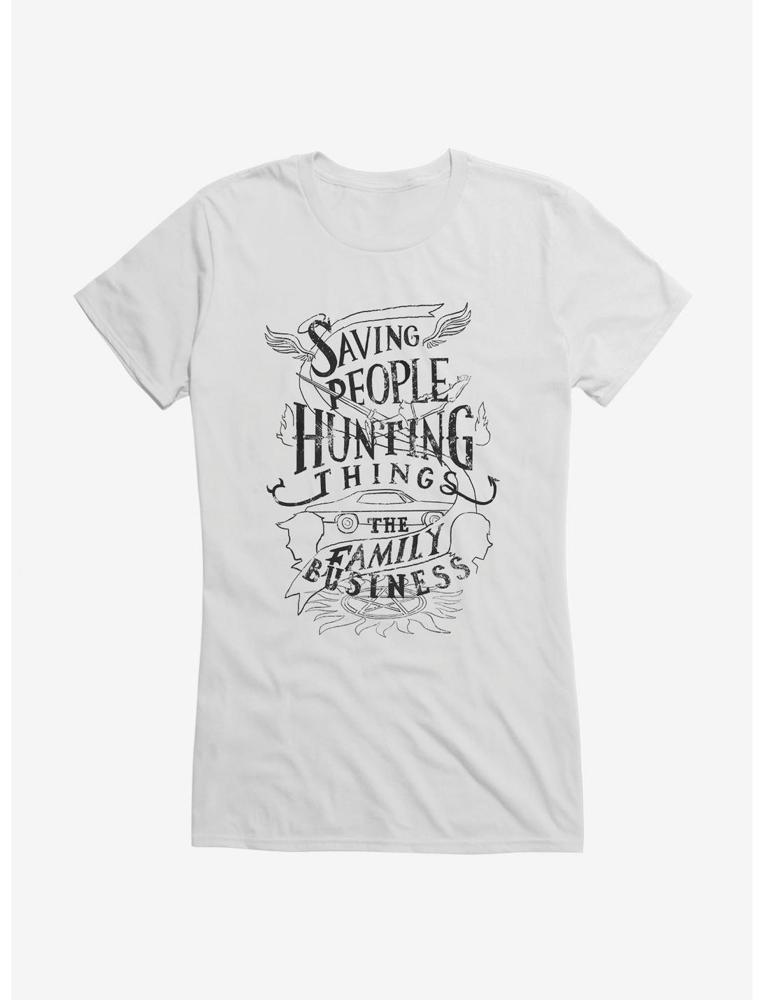 Supernatural The Family Business Motto Girls T-Shirt