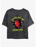 The Lost Boys You're My Blood Type Girls Mineral Wash Crop T-Shirt