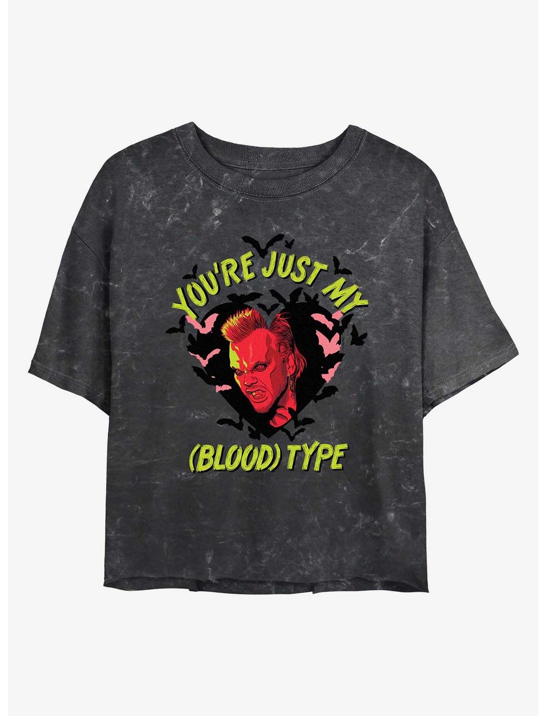 The Lost Boys You're My Blood Type Girls Mineral Wash Crop T-Shirt