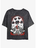 Disney Mickey Mouse & Minnie Mouse Goth Tarot Girls Mineral Wash Crop T-Shirt