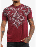 Affliction Skeleton Filigree Burgundy T-Shirt