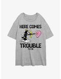 Felix The Cat Trouble Cupid Girls Oversized T-Shirt