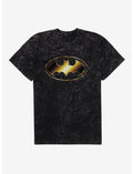 DC Batman Gold Logo Mineral Wash T-Shirt