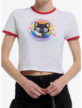 Respect Pronouns Cat Girls Baby Ringer T-Shirt By Goodie Two Sleeves