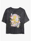 The Simpsons Cherub Bart Girls Mineral Wash Crop T-Shirt