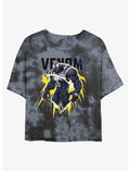 Marvel Rivals Venom Energy Tie-Dye Girls Crop T-Shirt