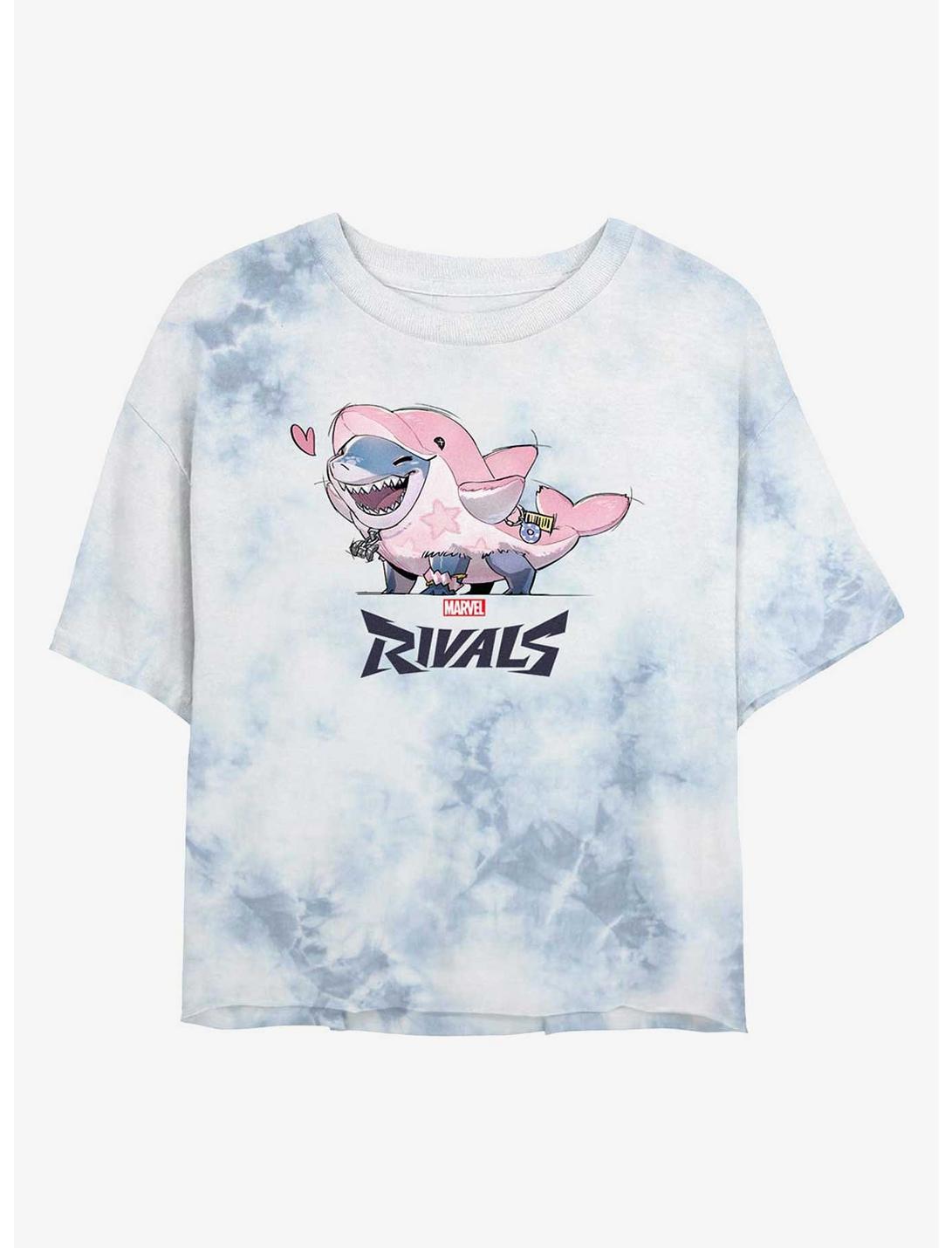 Lovely Jeff Shark Tie-Dye Girls Crop T-Shirt