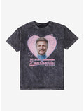 Marvel The Fantastic Four: First Steps Mister Fantastic Hearts Mineral Wash T-Shirt