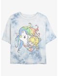 Rainbow Brite Starlight Friends Girls Tie-Dye Crop T-Shirt