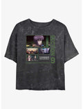 Ghost in the Shell Sectino 9 Collage Girls Mineral Wash Crop T-Shirt