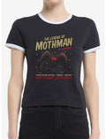 The Legend of Mothman Girls Ringer Crop T-Shirt