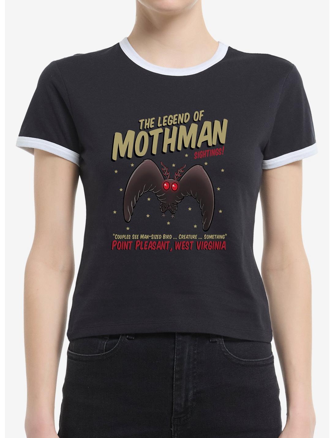 The Legend of Mothman Girls Ringer Crop T-Shirt
