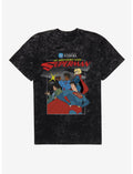 DC My Adventures With Superman Posing Group Mineral Wash T-Shirt