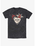Stranger Things Hellfire Club Devil Heart Mineral Wash T-Shirt