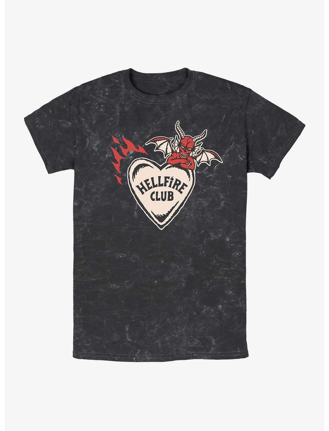 Stranger Things Hellfire Club Devil Heart Mineral Wash T-Shirt