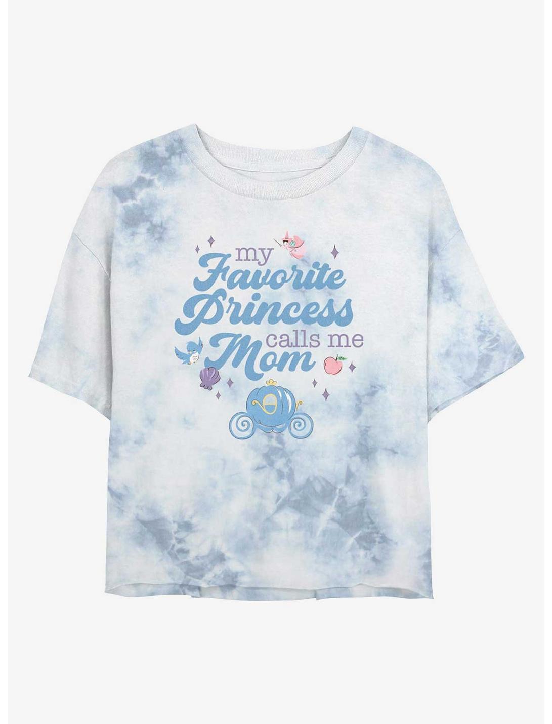 Disney Princesses Favorite Princess Girls Tie-Dye Crop T-Shirt
