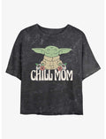 Star Wars Chill Mom Girls Mineral Wash Crop T-Shirt