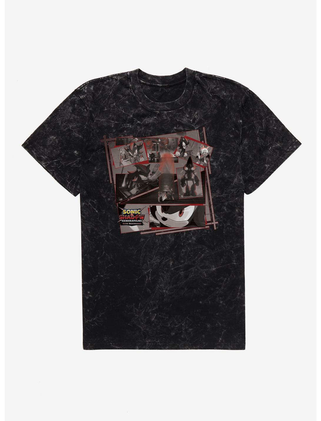 Sonic X Shadow Generations: Dark Beginnings Collage Mineral Wash T-Shirt
