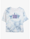 Disney Lilo & Stitch Ohana Means Family Girls Tie-Dye Crop T-Shirt